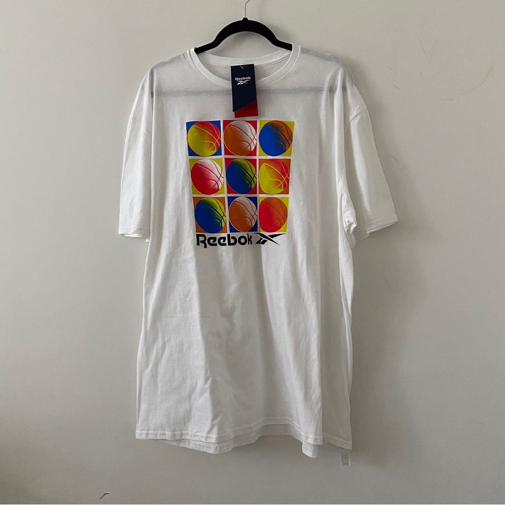 Reebok Men's Pop A Shot Regular Fit Basketball Graphic Tee Size XL